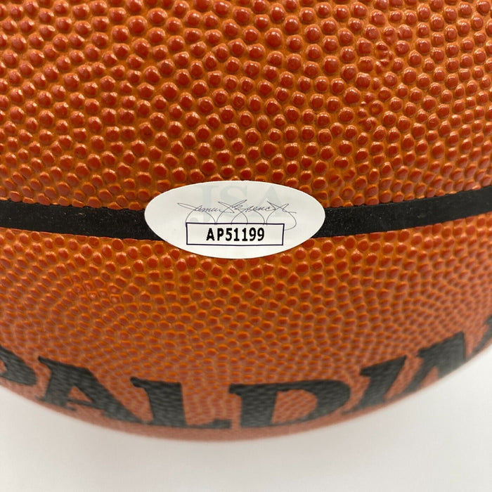 Hakeem Olajuwon Signed Spalding NBA Game Issued Houston Rockets Basketball JSA