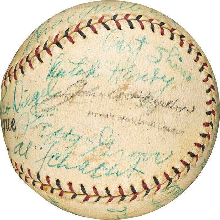 1920's Baseball Legends Signed Baseball With Harry Heilmann & Leo Diegel PSA DNA