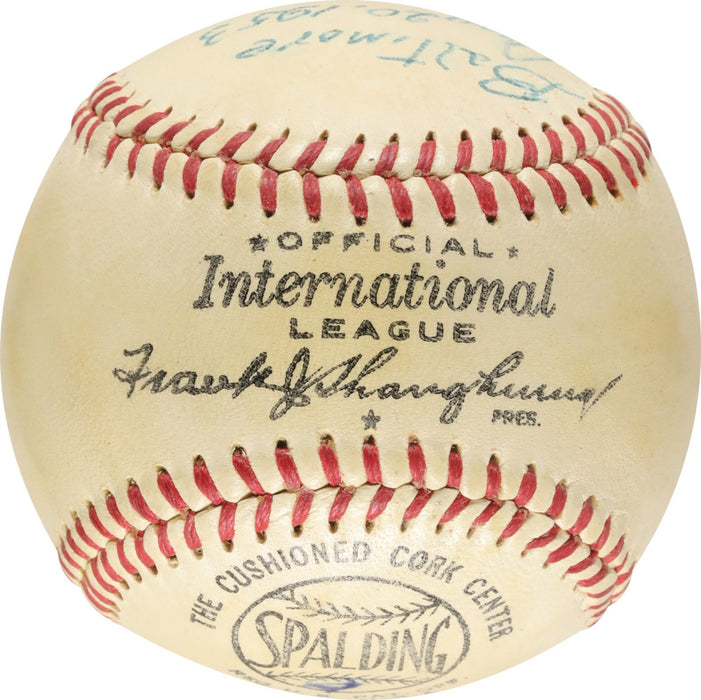 Beautiful Walt Alston Single Signed Vintage 1953 Baseball PSA DNA COA