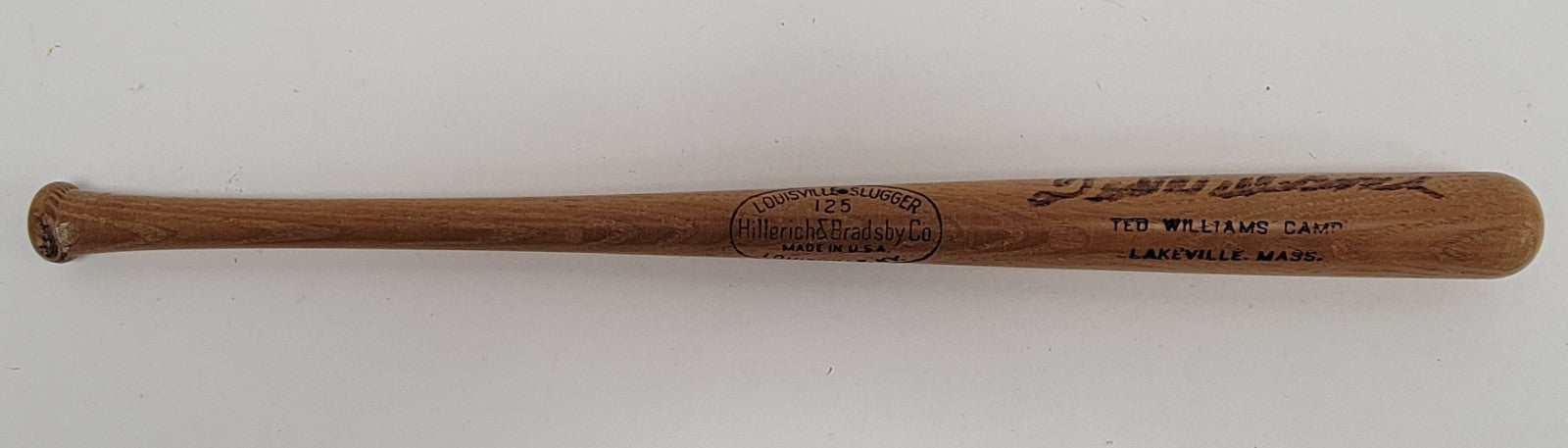 Ted Williams Signed Vintage Mini Louisville Slugger Baseball Bat JSA COA