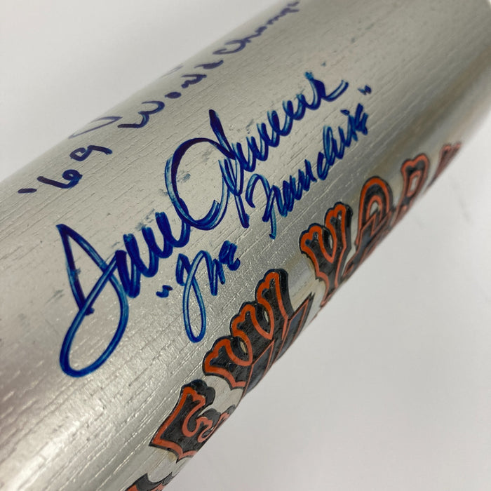 1969 New York Mets World Series Champs Team Signed Bat Nolan Ryan Tom Seaver JSA