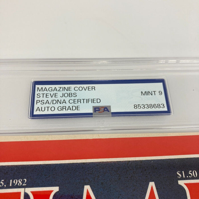 Steve Jobs Signed 1982 Time Magazine PSA DNA Graded 9 MINT Apple