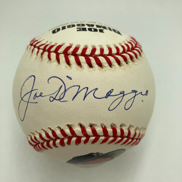 Beautiful Joe Dimaggio Signed American League Baseball PSA Graded MINT 9