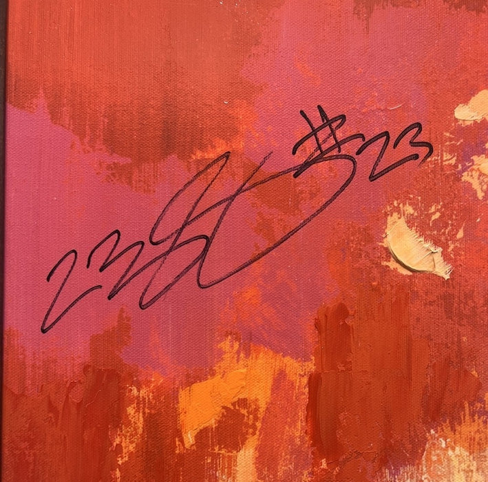 LeBron James Signed Large Malcolm Farley Painting Art UDA Upper Deck Certified