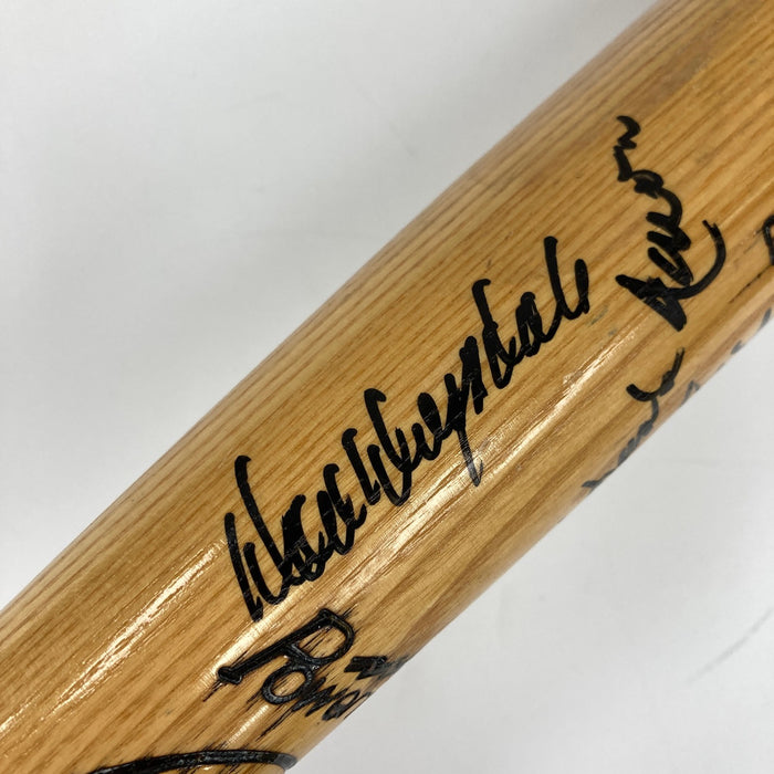 Hank Aaron Eddie Mathews Willie Stargell Gary Carter HOF Signed Baseball Bat JSA