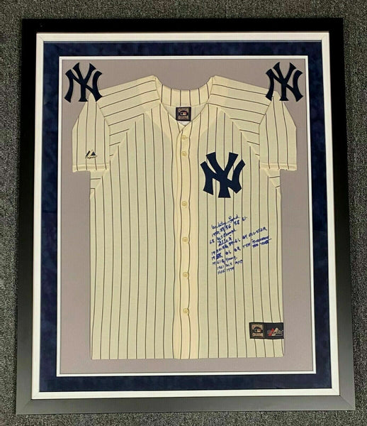 The Finest Whitey Ford Signed Heavily Inscribed STAT New York Yankees Jersey JSA