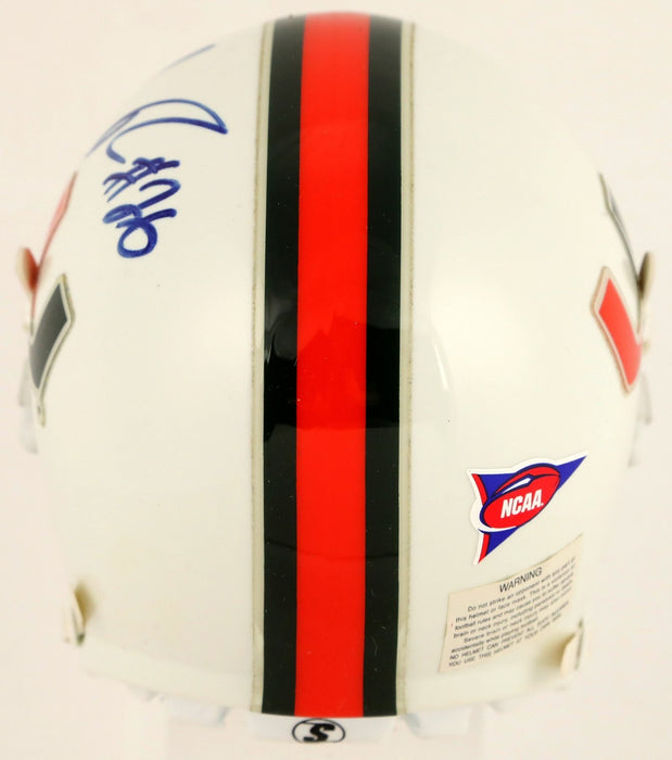 Sean Taylor Signed University of Miami Schutt Mini Football Helmet JSA COA