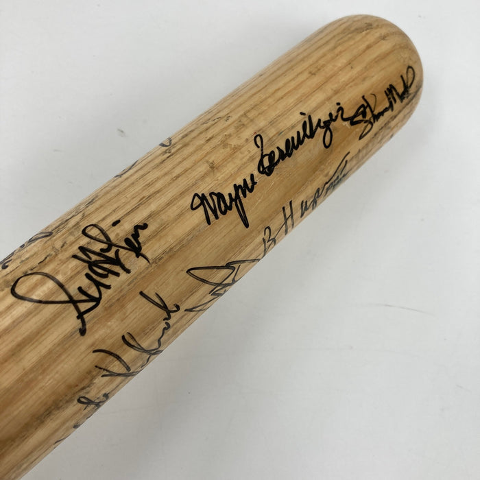 1991 Minnesota Twins World Series Champs Team Signed Baseball Bat JSA COA