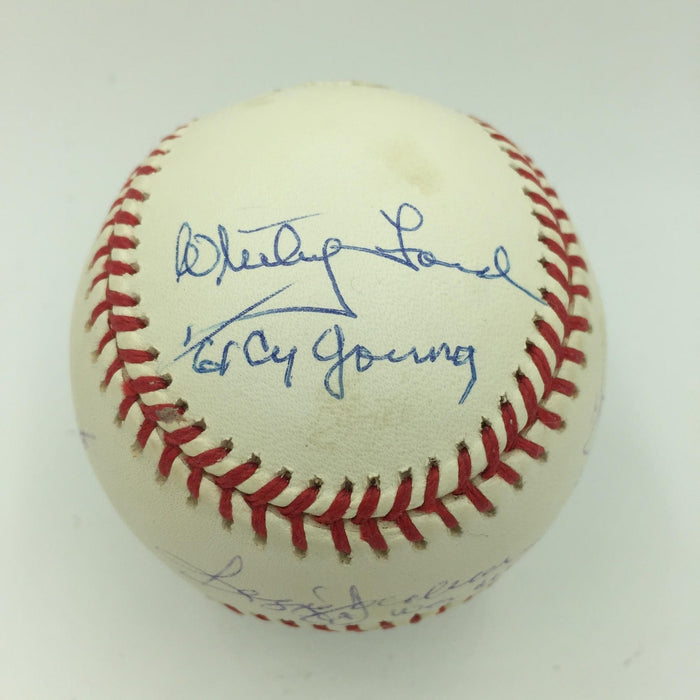 Derek Jeter Yogi Berra Mattingly Ford Rizzuto Yankees MVP&#39;s Signed Baseball PSA