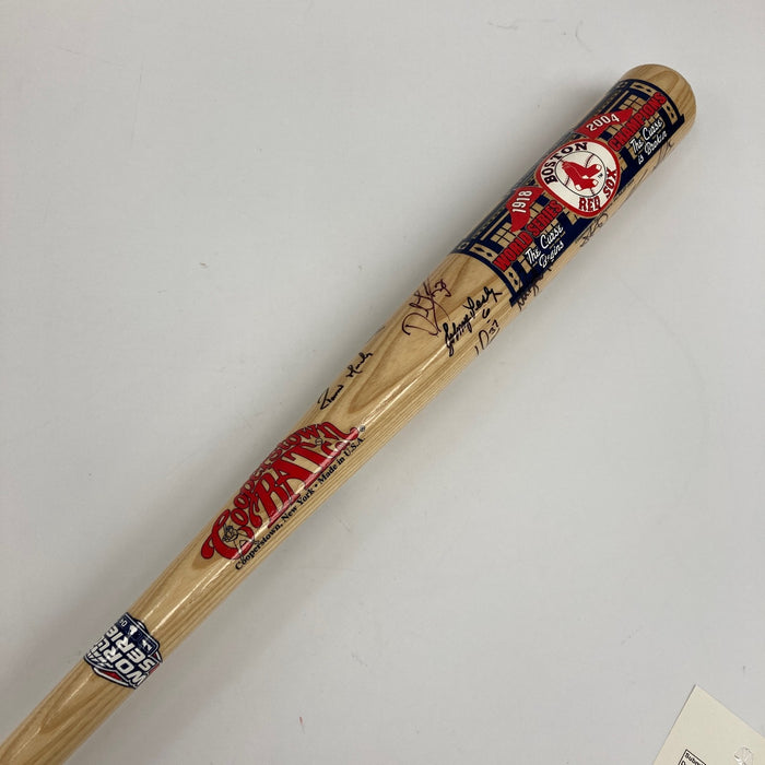 2004 Boston Red Sox World Series Champs Team Signed Baseball Bat JSA COA