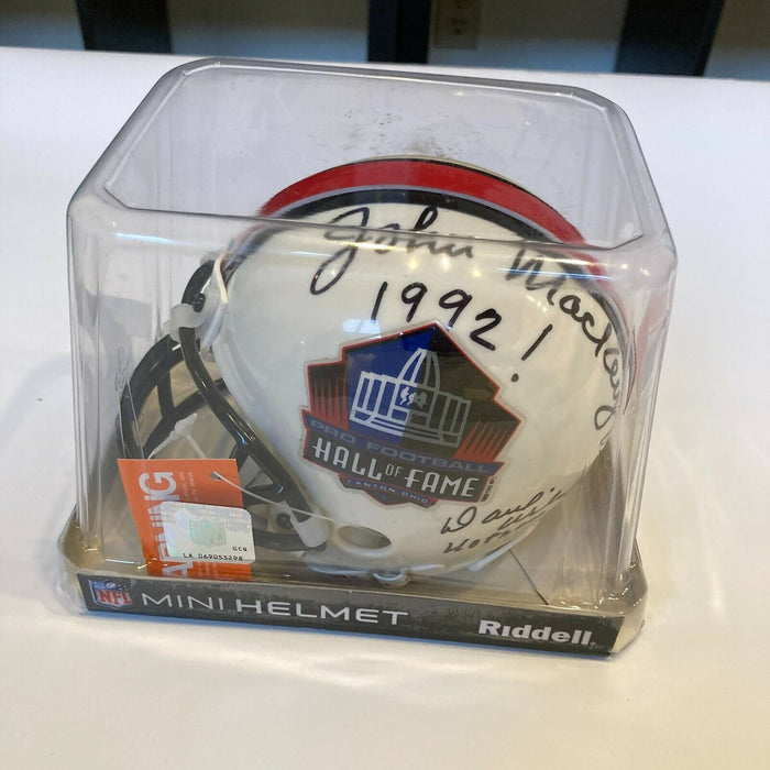 Alan Page, John Mackey, Dave Wilcox, Signed Hall Of Fame Mini Helmet JSA COA