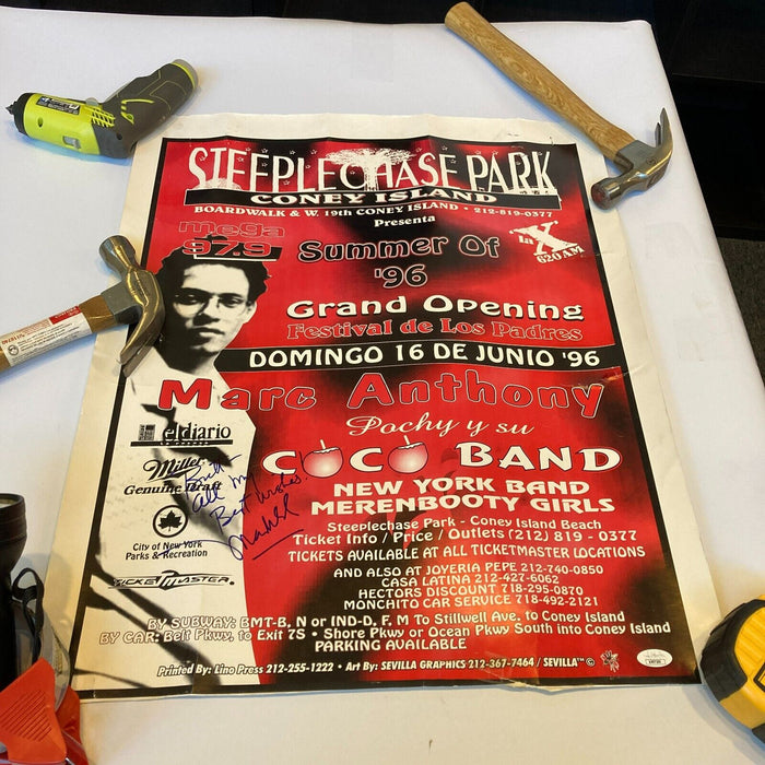 Marc Anthony Signed Large Vintage 1996 Concert Poster JSA COA