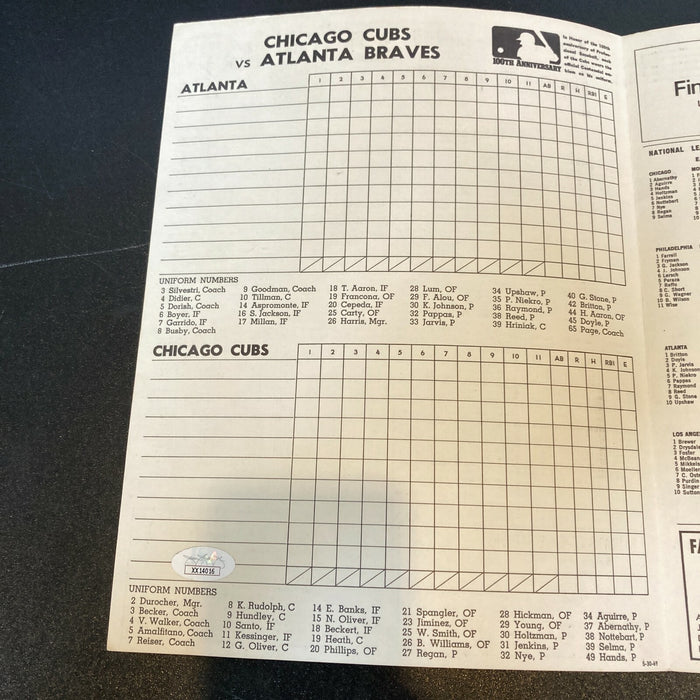 1969 Chicago Cubs Team Signed Original Wrigley Field Program 35+ Sigs JSA COA