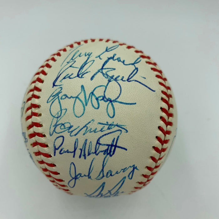 Stunning 1990 Minnesota Twins Team Signed Baseball Kirby Puckett 34 Sigs JSA COA
