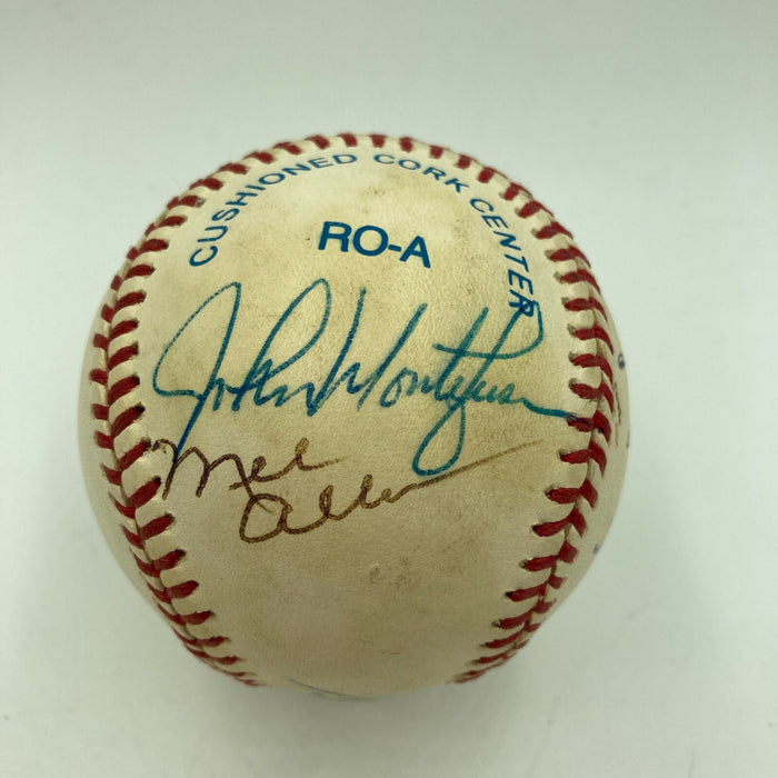 NY Yankees Legendary Announces John Sterling Mel Allen Signed Baseball JSA
