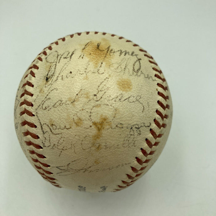 Chuck Klein 1936 Philadelphia Phillies Team Signed National League Baseball JSA