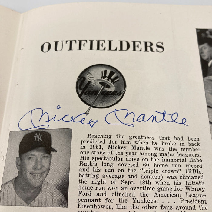The Finest 1956 World Series Yankees Dodgers Signed Program Mantle Koufax JSA