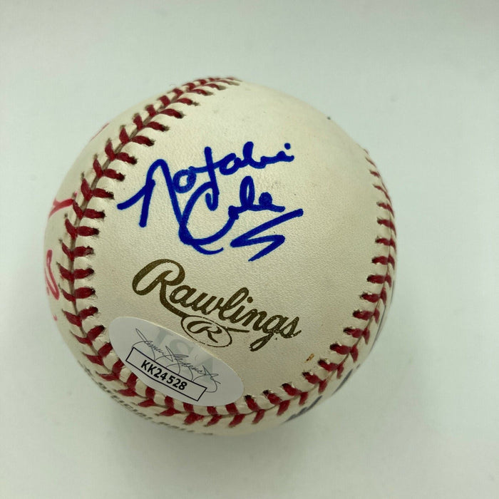 Tony Bennett Josh Groban 2002 World Series Performers Signed WS Baseball JSA COA
