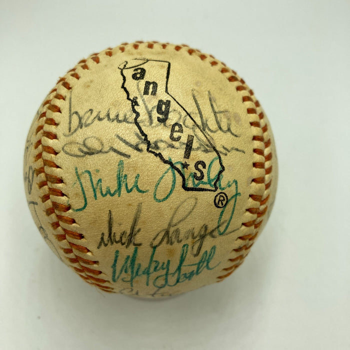 1975 California Angels Team Signed Baseball Nolan Ryan JSA COA