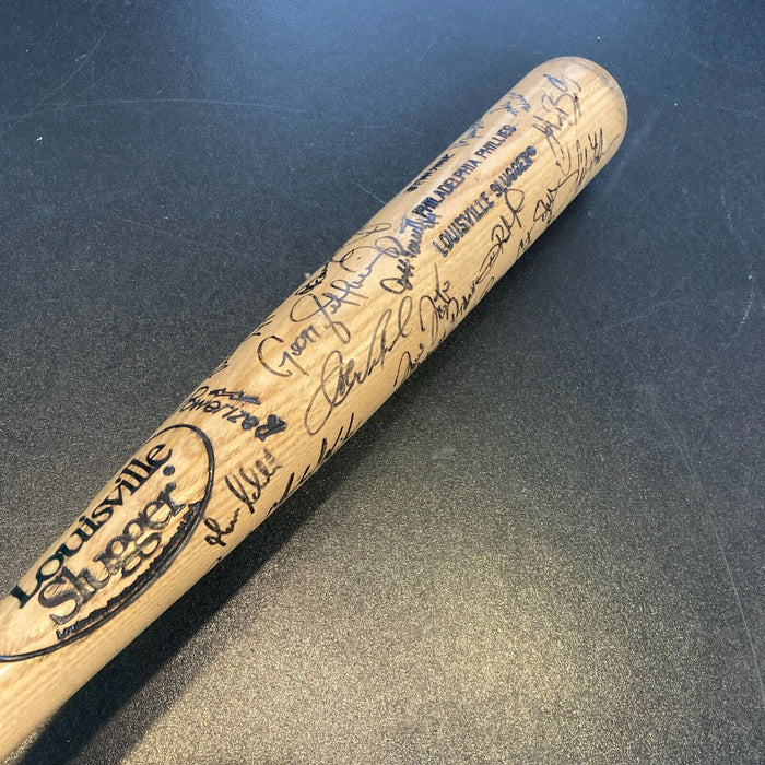 1996 Philadelphia Phillies Team Signed Game Model Baseball Bat Curt Schilling