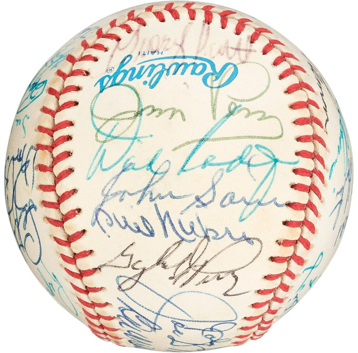 Beautiful Joe Dimaggio Hall Of Fame Multi Signed Baseball JSA & Beckett COA