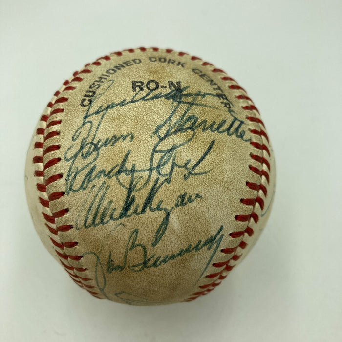 1980 Philadelphia Phillies World Series Champs Team Signed Game Baseball JSA