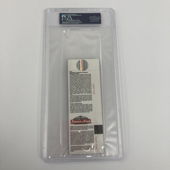 Buster Posey First MLB Home Run 9-19-2009 Signed Ticket PSA DNA