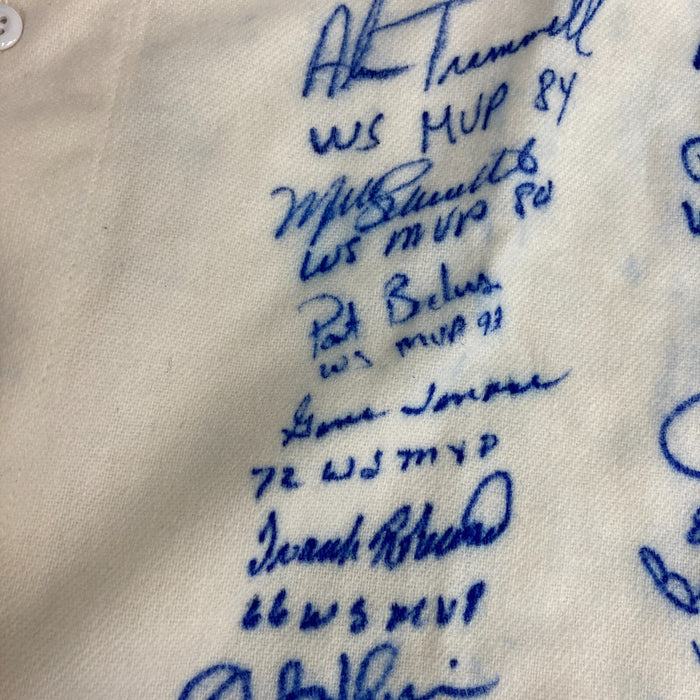 World Series MVP Winners Signed Inscribed Jersey 40 Signatures JSA COA