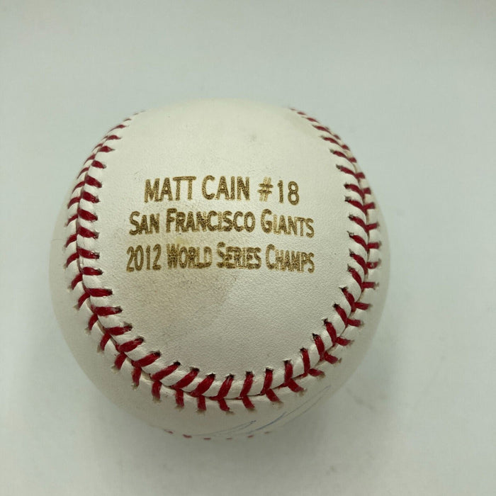 Matt Cain Signed Major League Baseball 2012 W.S. Champs MLB Authenticated