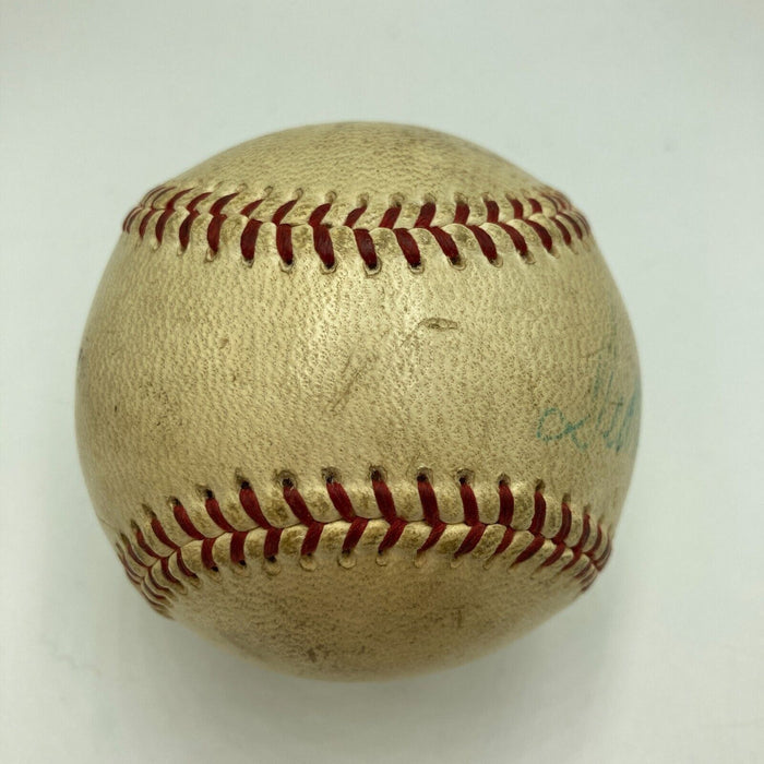 Ted Williams Signed 1950's National League Giles Game Baseball CAS COA
