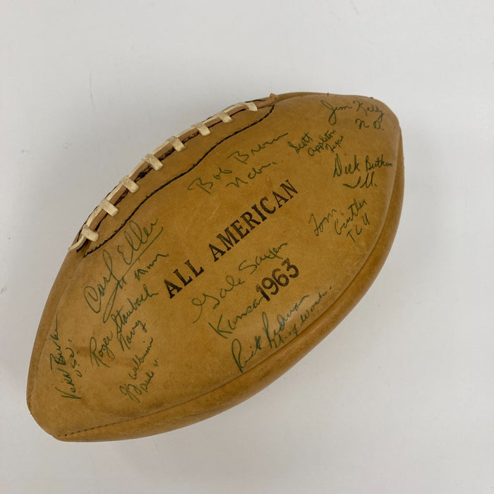 1963 All American Team Signed Football Roger Staubach Gale Sayers Butkus JSA