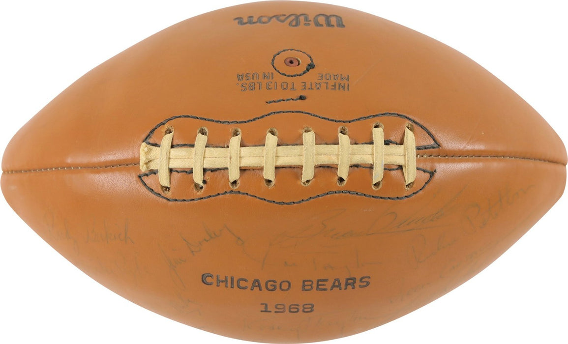 1968 Chicago Bears Team Signed Wilson Football Brian Piccolo Dick Butkus JSA COA