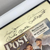 Mickey Mantle Joe Dimaggio HOF Multi Signed Norman Rockwell Photo Beckett COA