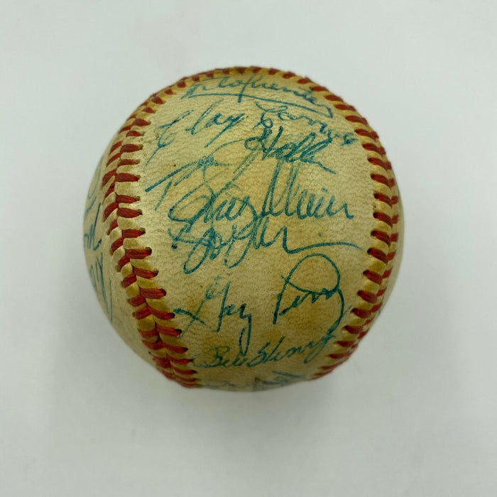 1966 Atlanta Braves VS San Francisco Giants Team Signed Baseball 33 Sigs JSA COA