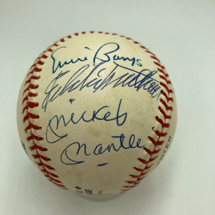 Mickey Mantle Willie Mays Hank Aaron 500 Home Run Signed Baseball PSA DNA