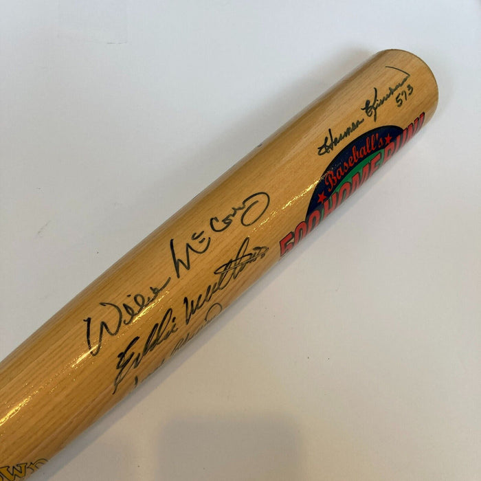 Willie Mays Hank Aaron 500 Home Run Club Signed Cooperstown Baseball Bat Beckett