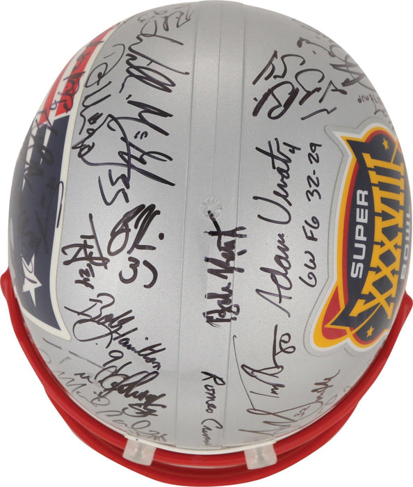 2003 New England Patriots Super Bowl Champs Team Signed Helmet Tom Brady PSA DNA