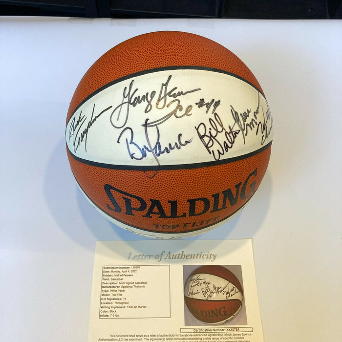 Wilt Chamberlain 2001 HOF Induction Multi Signed Basketball 14 Sigs JSA COA