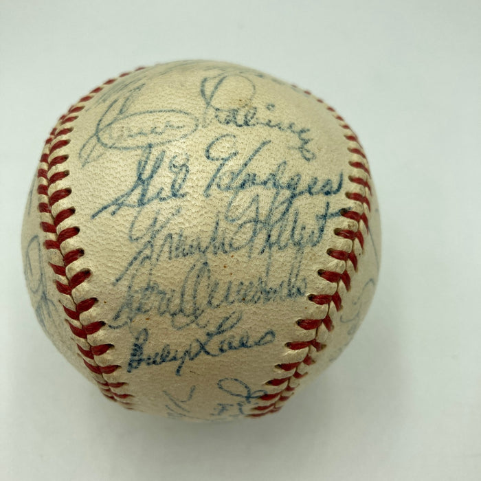 1955 Brooklyn Dodgers W.S. Champs Team Signed Baseball Jackie Robinson JSA COA