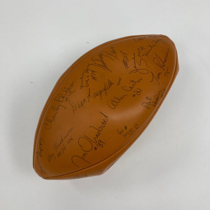 1973 USC Trojans Pac-8 champions Team Signed Football Lynn Swann JSA COA
