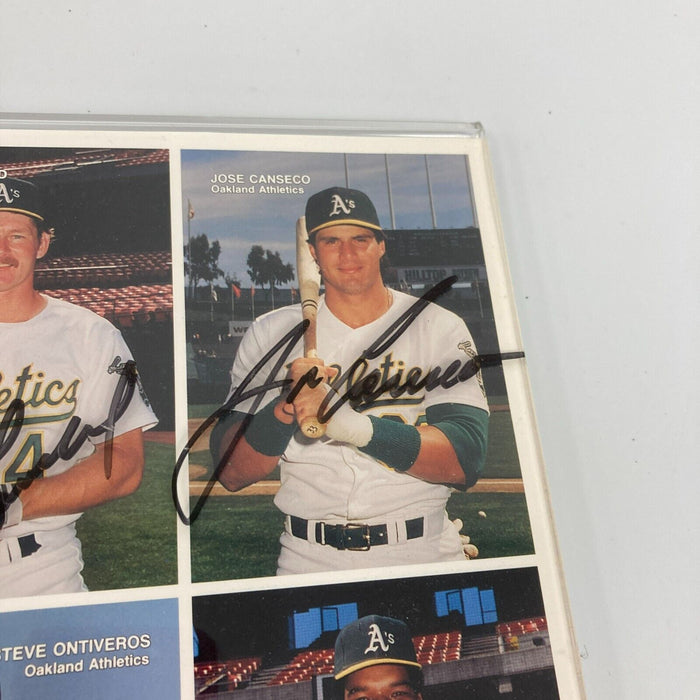 1988 Mother's Cookies Oakland A's Team Signed Uncut Sheet Mark Mcgwire JSA COA