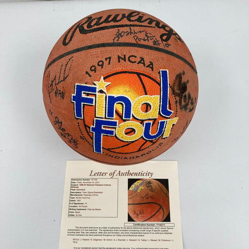 1996-97 Arizona Wildcats National Champions Team Signed NCAA Basketball JSA COA