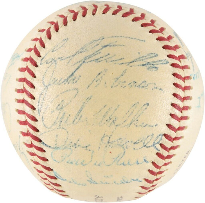 1955 Brooklyn Dodgers W.S. Champs Team Signed Baseball Jackie Robinson JSA COA