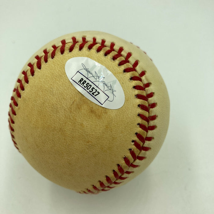 Lou Brock Signed Vintage National League Feeney Baseball JSA COA