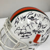 1998 Miami Hurricane Team Signed Game Issued Helmet 41 Sigs PSA DNA COA