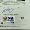 Satchel Paige Single Signed Baseball PSA DNA Graded Near Mint 8