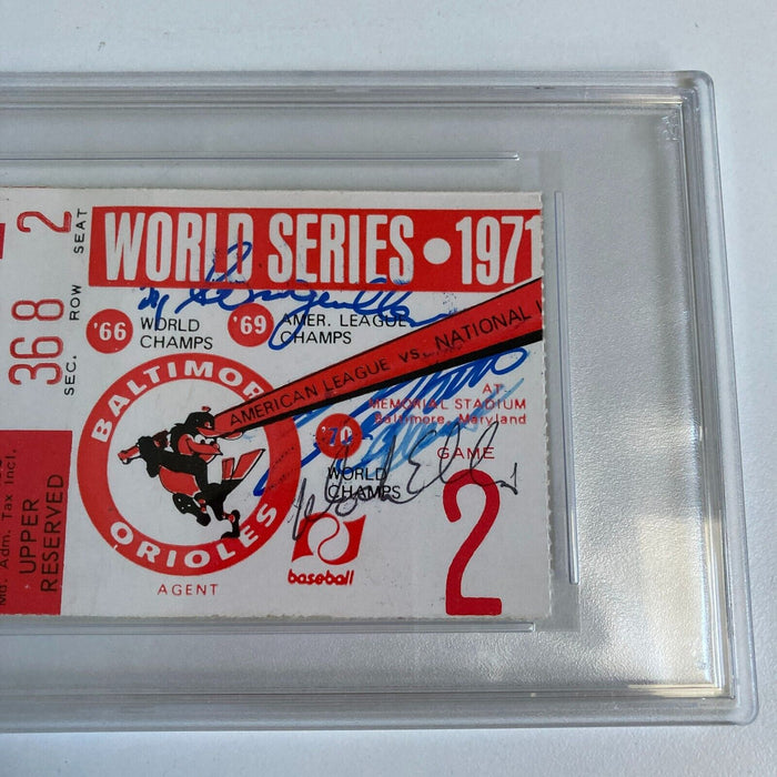 Roberto Clemente Signed 1971 World Series Ticket PSA DNA