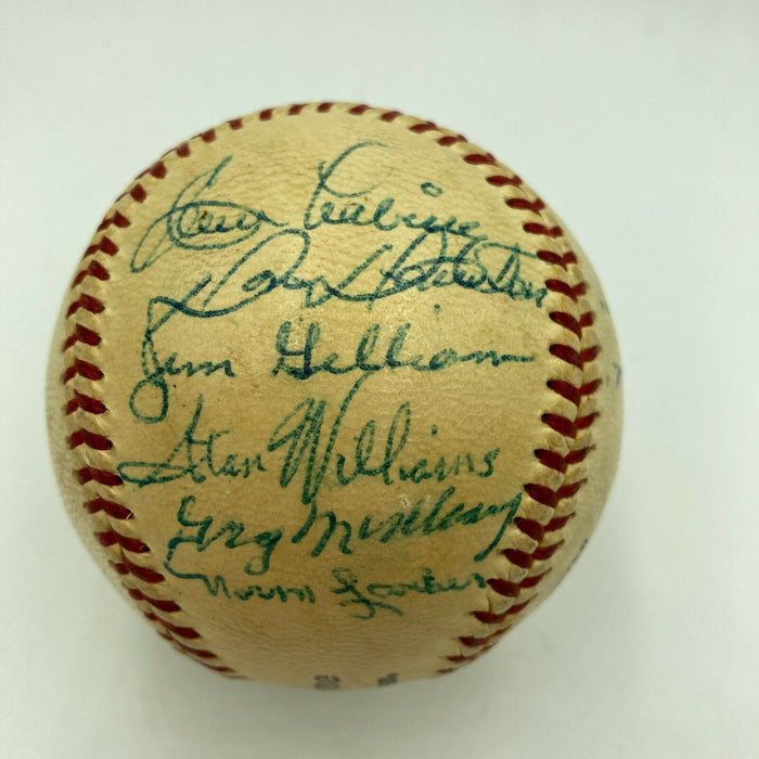 1959 Los Angeles Dodgers World Series Champs Team Signed Baseball Koufax JSA COA