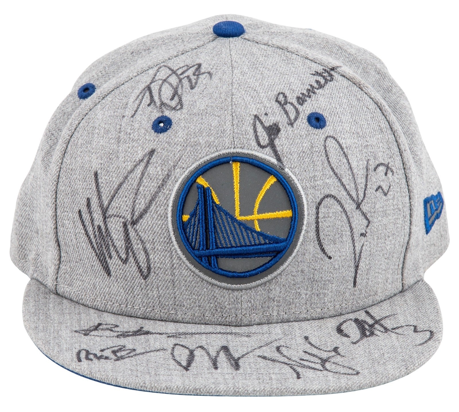 2017-18 Golden State Warriors NBA Champs Team Signed Hat PSA DNA COA