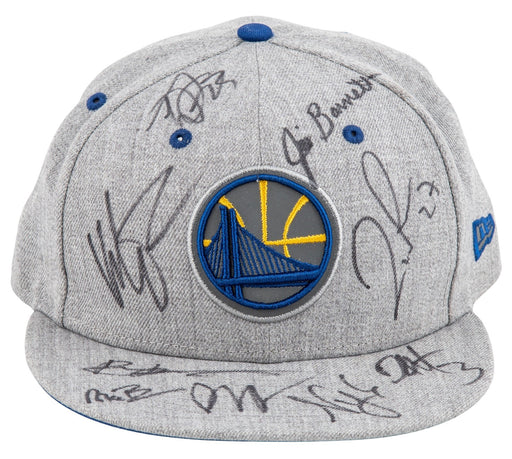 2017-18 Golden State Warriors NBA Champs Team Signed Hat PSA DNA COA